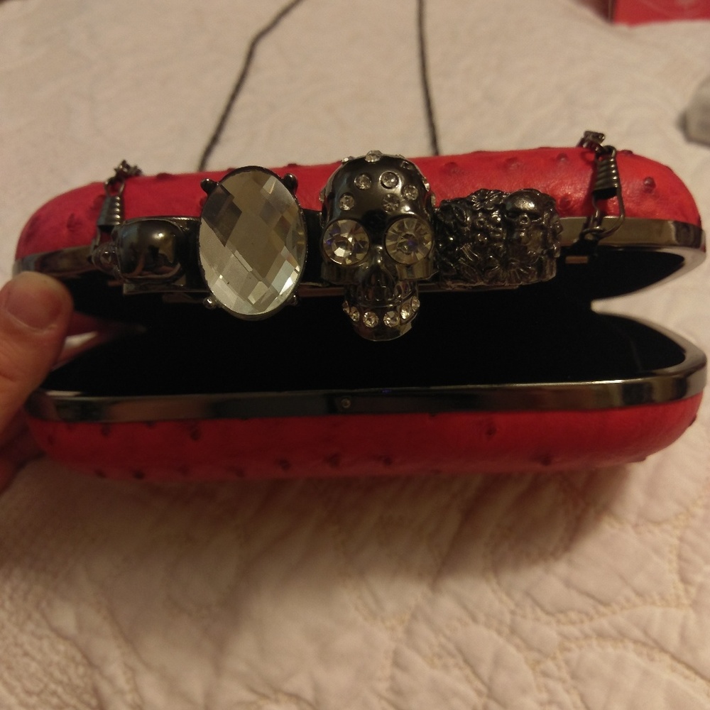 Alexander McQueen Chrome Knuckles & Skull Bag